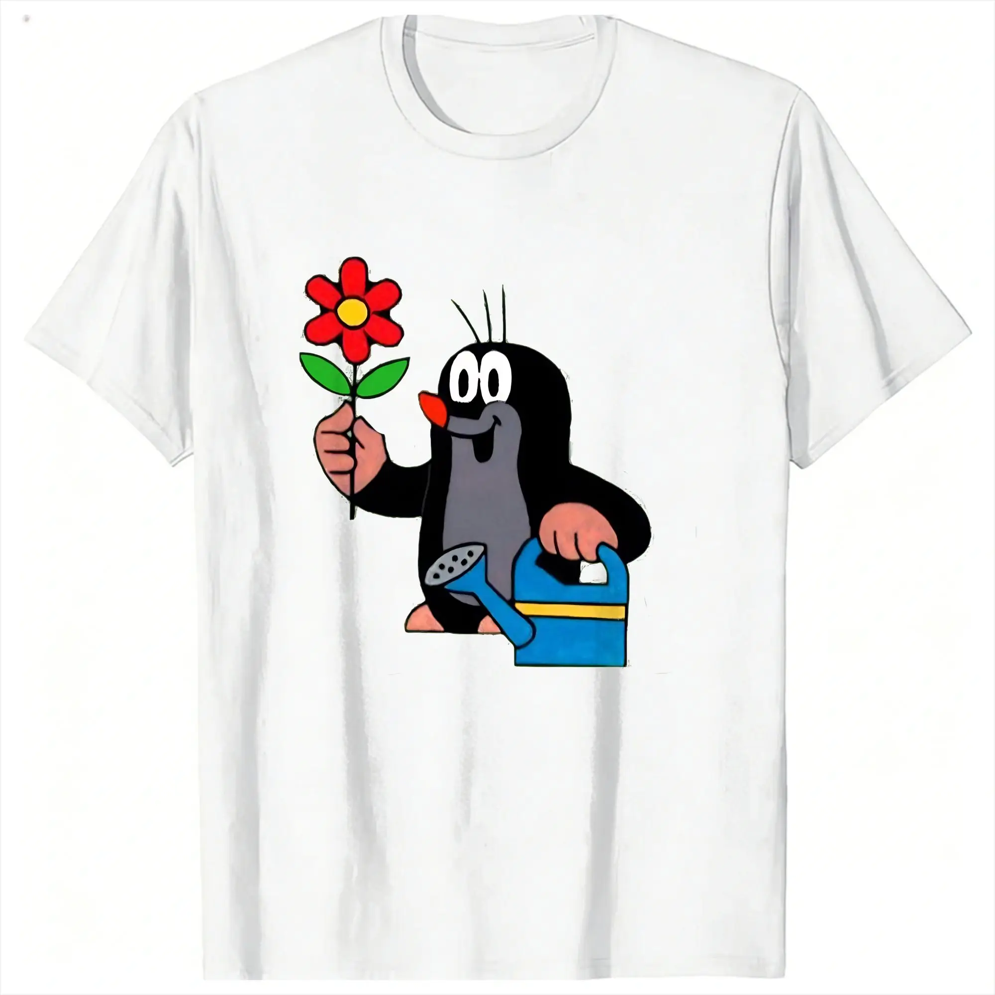 Men's Czech Cartoon Krtek Mole T Shirts  Cotton Top Tees Summer Y2K Basic Short-Sleeve T Shirt O Neck Fashion Tshirt New Arrival