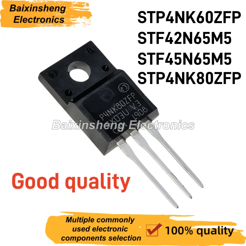 10PCS NEW STP4NK60ZFP STF42N65M5 STF45N65M5 STP4NK80ZFP TO-220F MOS Field Effect Transistor