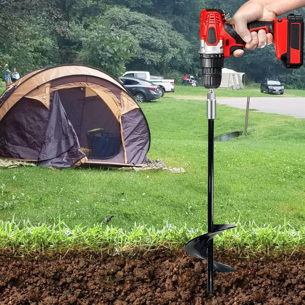 Ground Spiral Anchor Metal Tent Pegs For Outdoor Shelter Trampoline Shed Fastening Easy Drill Installation Garden Hardware