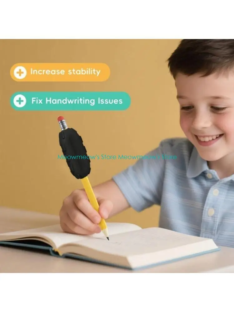 W91A Pencil Holder Weight Silicone for Improved Writing Posture Less Hand Fatigue