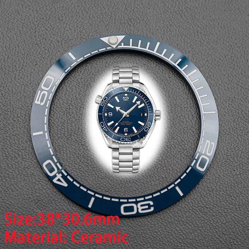 Watch Sloping Ceramic Bezel Insert Fit  OMG Diving Watch Seamaster 300M GMT 600M Ultra Deep 6000m Men\'s Watch Case Modification