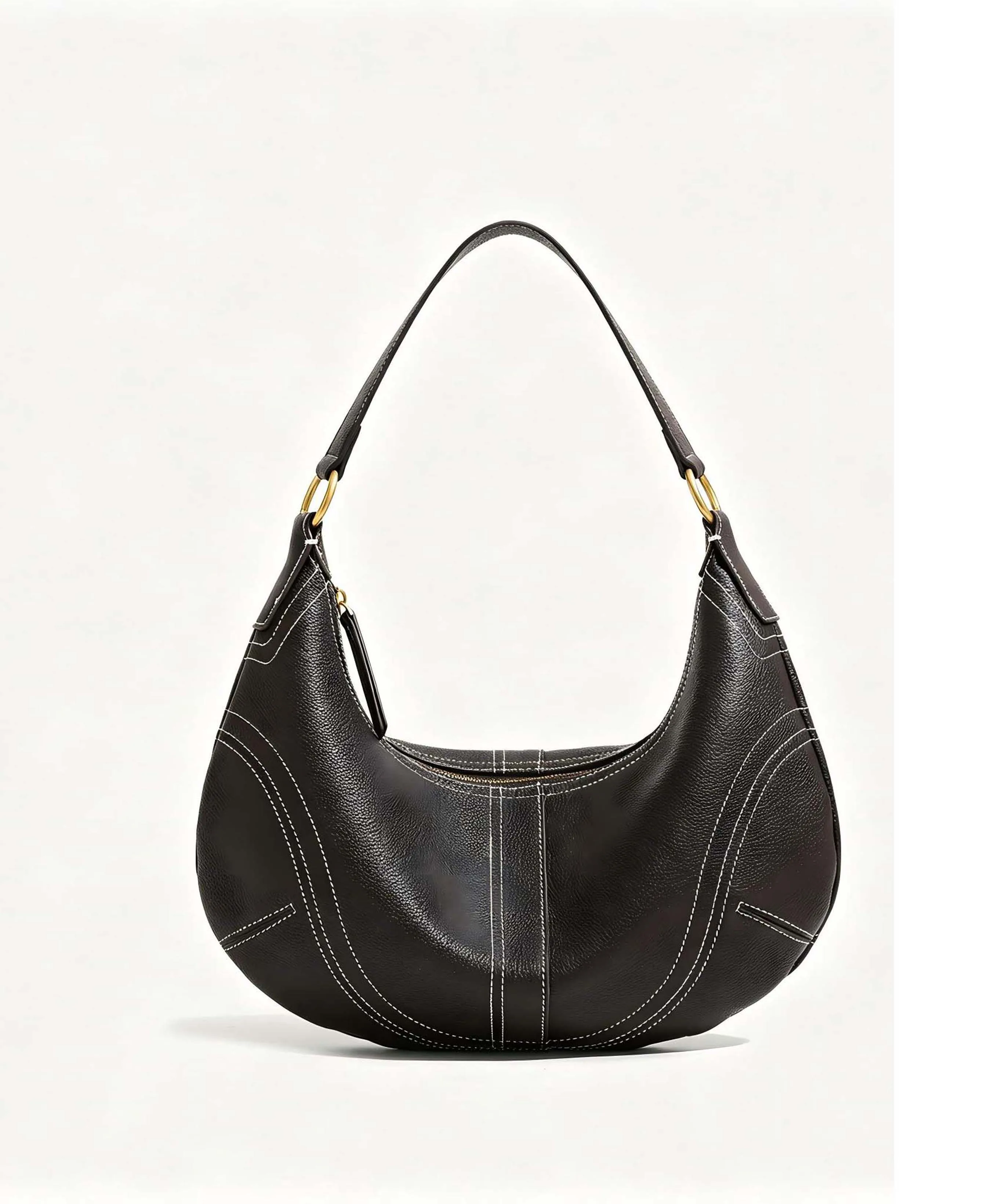 Design Sensation Niche Women's Bag 2026 New Tanned Cowhide Dumpling Bag High-End Sensation Crossbody Underarm Bag