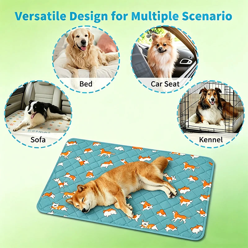 Tapis absorbant réutilisable et lavable pour chien, couverture de protection pour siège de voiture, fournitures pour lit d'animal de compagnie GD02