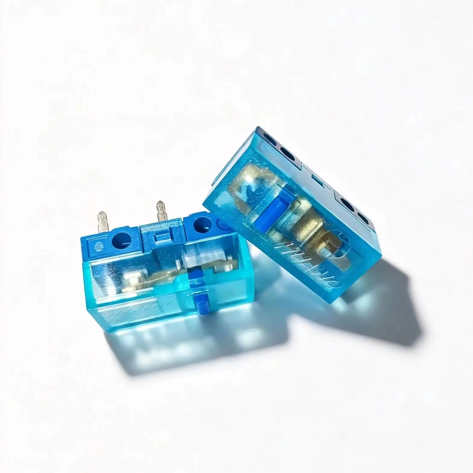 20pc-1pc HUANO V2 Micro Switch Blue Transparent Shell Blue Dot 50M Clicks 60GF Replacement Mouse Button