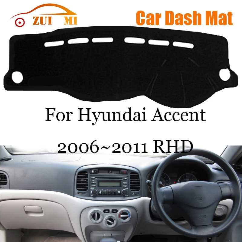 ZUIMI Dashboard Cover Dash Mat Dashmat For Hyundai Accent Verna Solaris 2012~2017 LHD RHD Dash Board Cover Pad Sun Shade