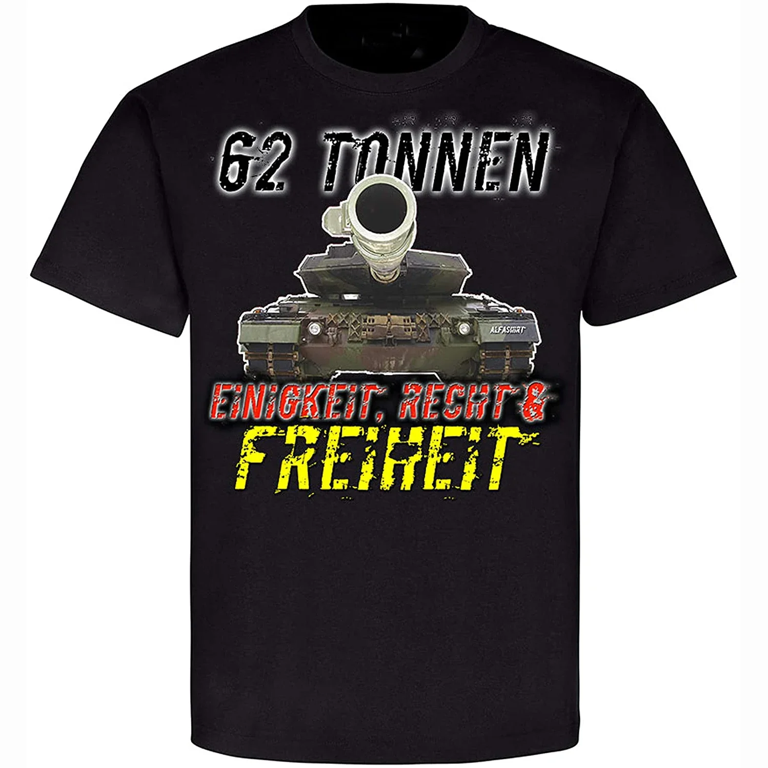 Einigkeit Recht & Freiheit. Bundeswehr Leo2 Panzer Leopard 2A6 Tank T Shirt. Short Sleeve 100% Cotton Casual T-shirts Loose Top