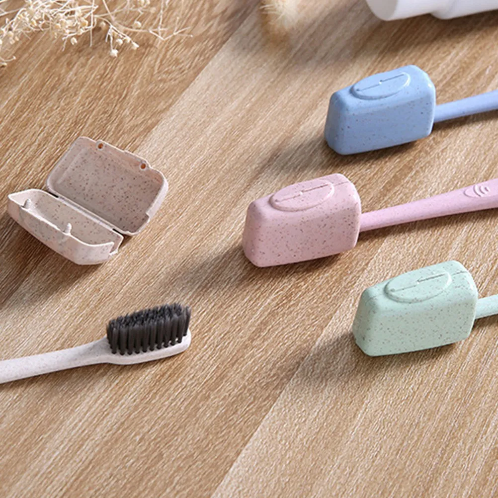 8Pcs Toothbrush Covers Caps Travel Toothbrush Protective Case Transparent Design Easy Identification Sturdy Lightweight Clean