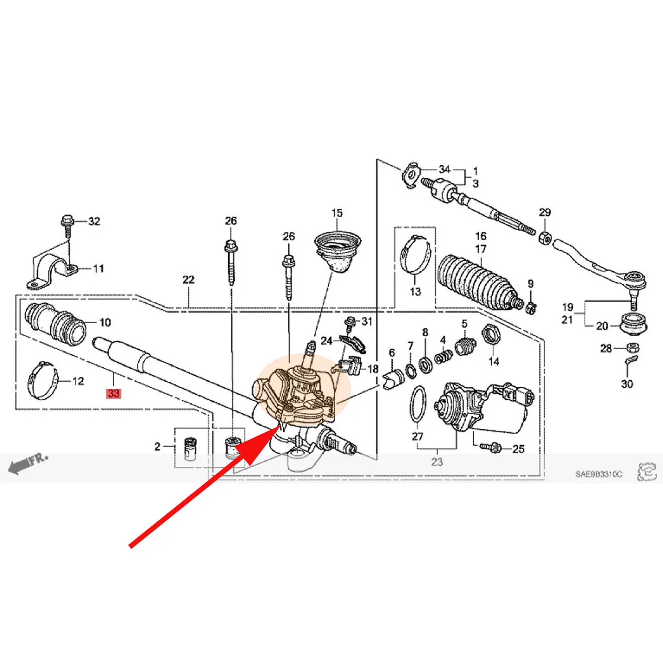 For Honda Civic Fit City Steering Gear Torque Sensor 53602-TR0-A03 53601-TG5-H04 53601-TG5-H06 53601-TG5-H05 53601-SEN-H51