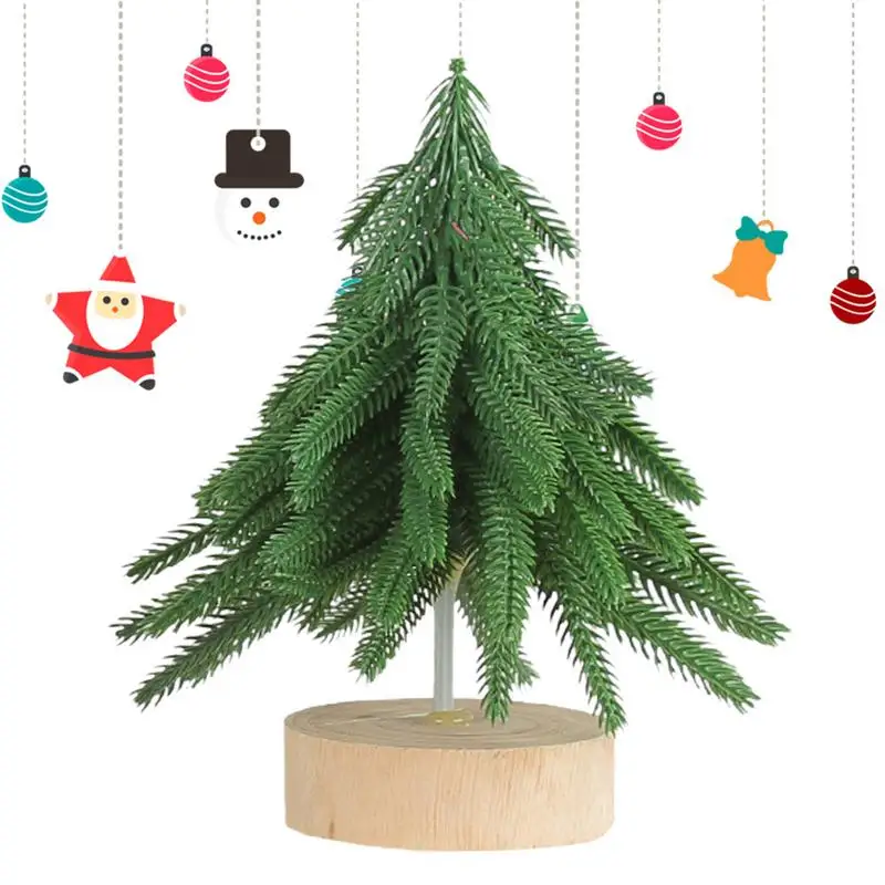 Mini Christmas Tree | Artificial Mini Pine Needles Tree Portable Small Realistic Tabletop Tree Decor Home Room Indoor supplier
