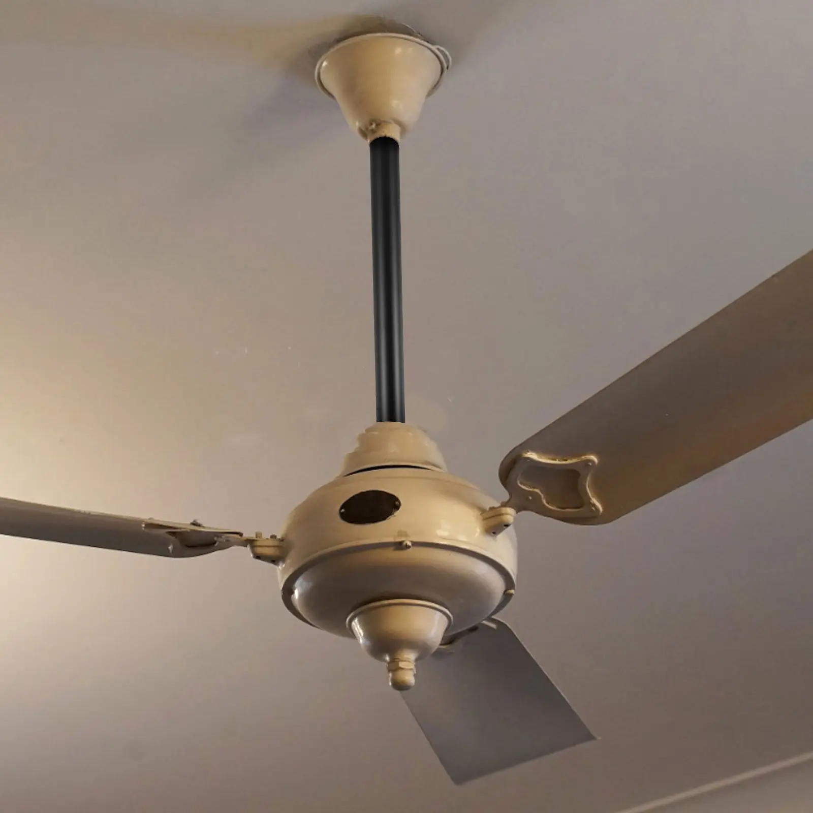 18 Inch Ceiling Fan Downrod No Threaded Extension Rod Matte Black Fan Support Rod Light Fixture Extension Pole for High Ceilings