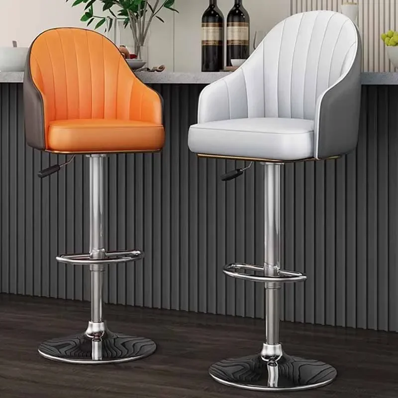 

Swivel Barbers Bar Stool Modern Design Salon Tubular Bar Chairs Counter Luxury Ergonomic Taburete Alto Lounge Suite Furniture