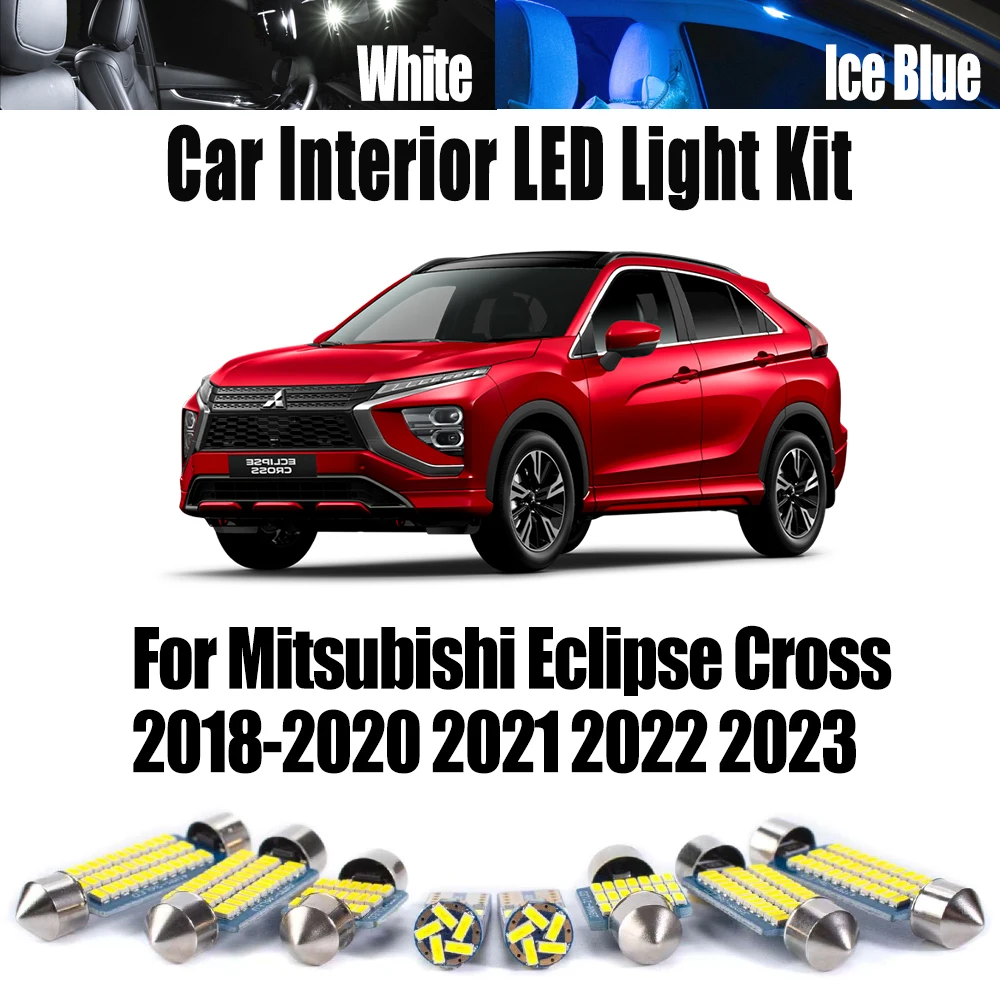 

11 шт. светодиодный внутренний картой купольный багажник, комплект освещения номерного знака для Mitsubishi Eclipse Cross 2018-2020 2021 2022 2023 автомобильные аксессуары