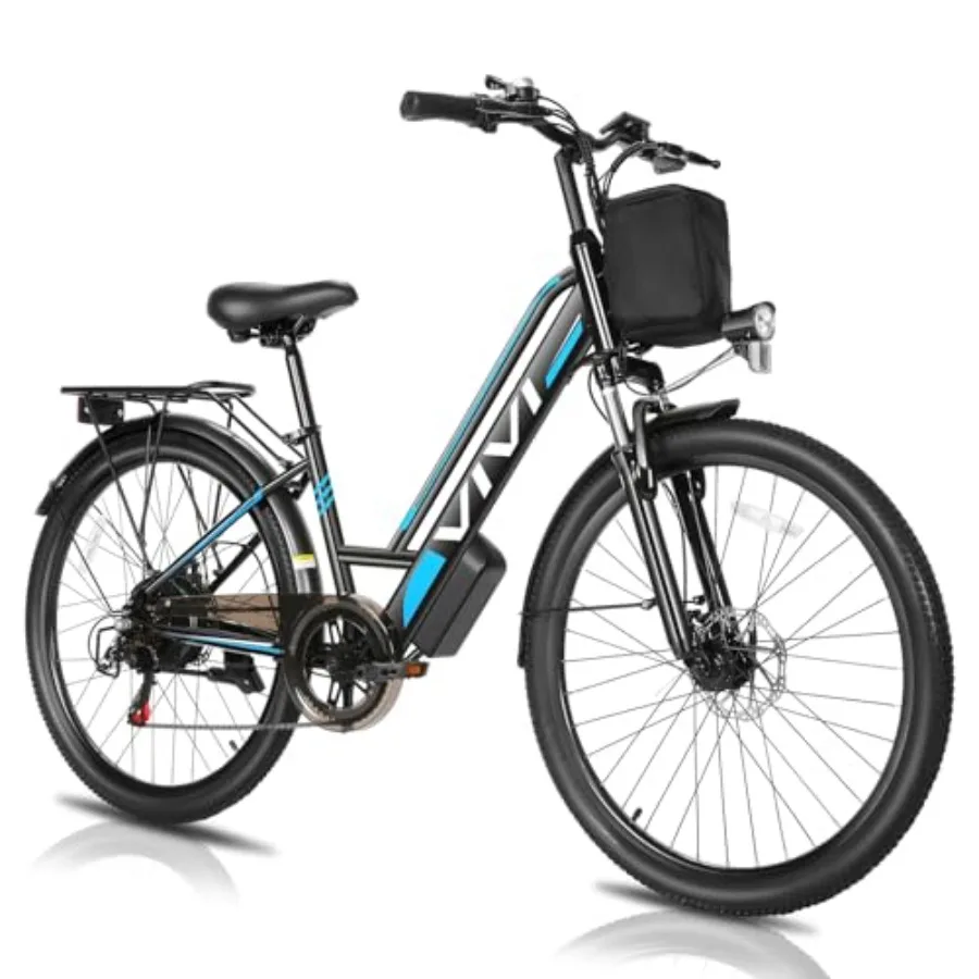 

Electric bike for urban commuting aluminum alloy frame matte black finish 50-mile range with removable 48V battery and cruise c