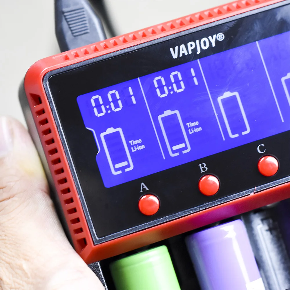 Imagem -06 - Carregador de Bateria com Displays Lcd Slot Tensão Corrente Tempo de Carregamento tipo para 18650 26650 1.2v Nimh Nicd aa Aaa
