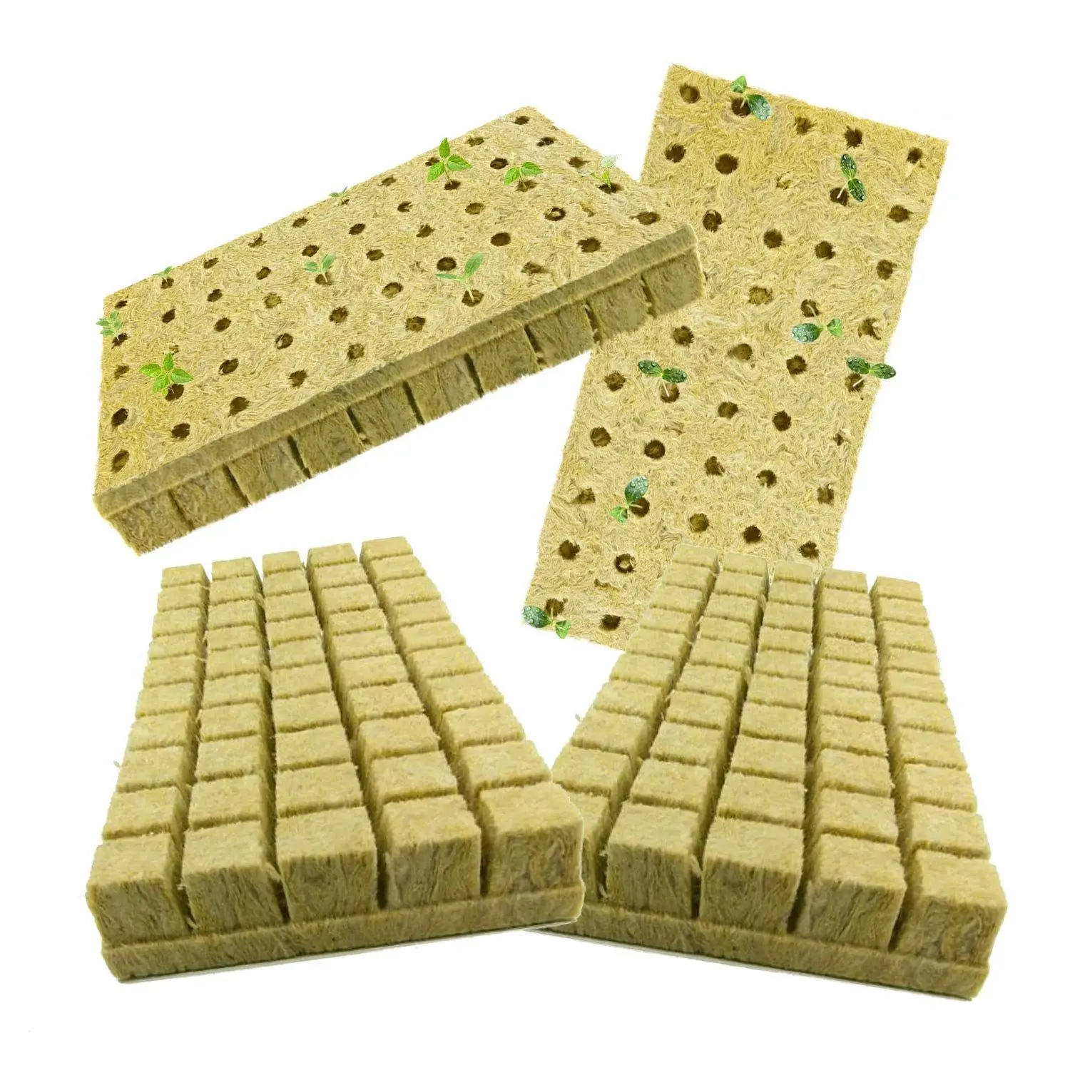 

High Quality Agriculture rock wool cube for lettuce Greenhouse Rock Wool Hydroponic Wool Rock Growing Planting Cube