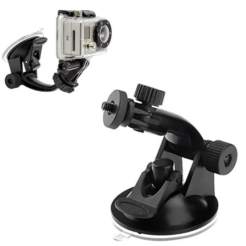 Glass Suction Cup Action Camera Sport Cam Tripod Mount For Car Record Holder Stand Bracket For Goro Hero8 7 6 5 yi2 Accessories