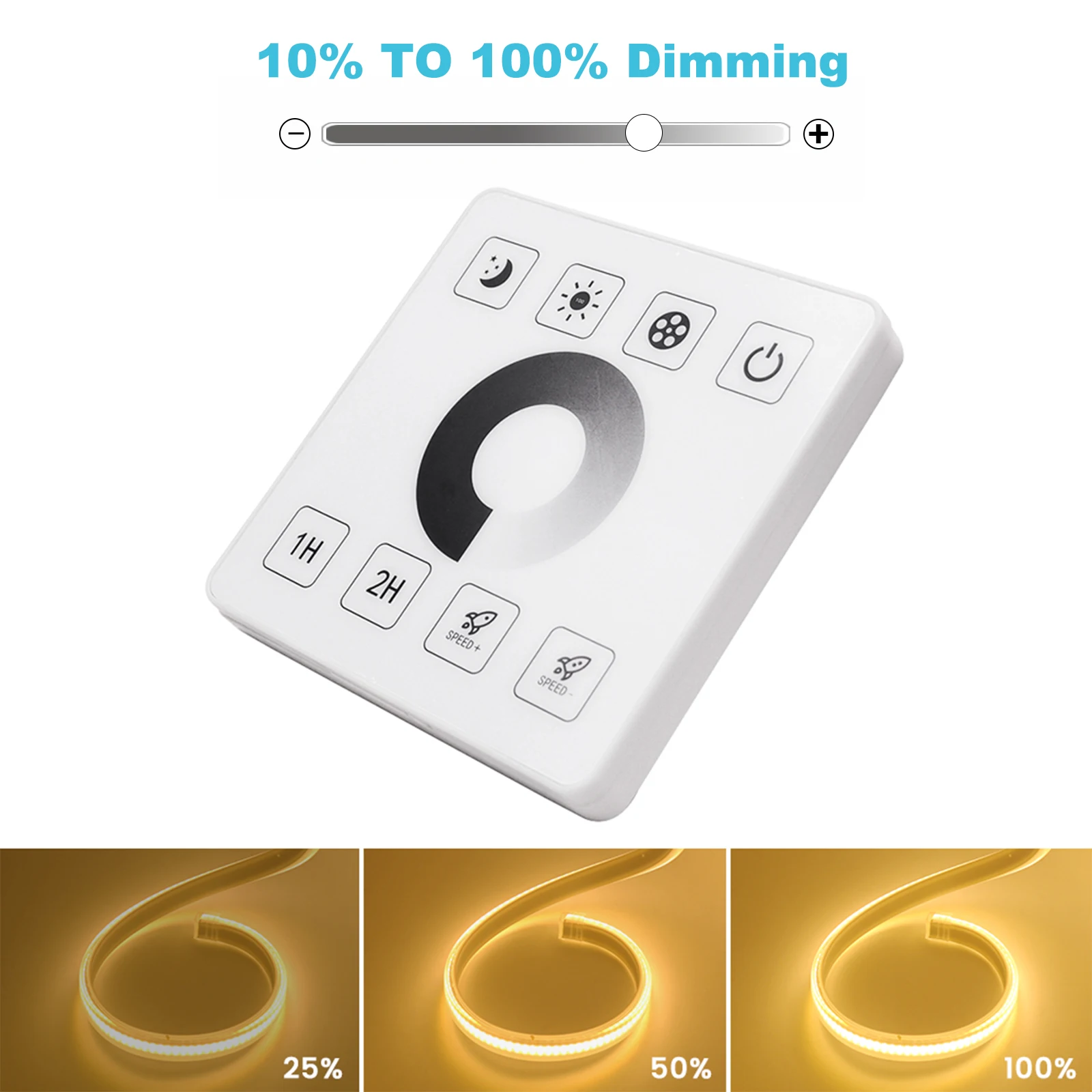 LED Dimmer Tuya Wifi/Wall Touch Remote/Bluetooth IR Control for 8mm PCB AC110V/220V 288Leds/m 3000K 4000K 6000K COB Light Strip