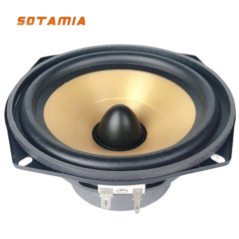 SOTAMIA 1Pcs 5.25 Inch PP Basin Woofer Speaker 8 Ohm 30W DIY Home Music Bluetooth Speaker Driver Rubber Edge Bass Loudspeaker