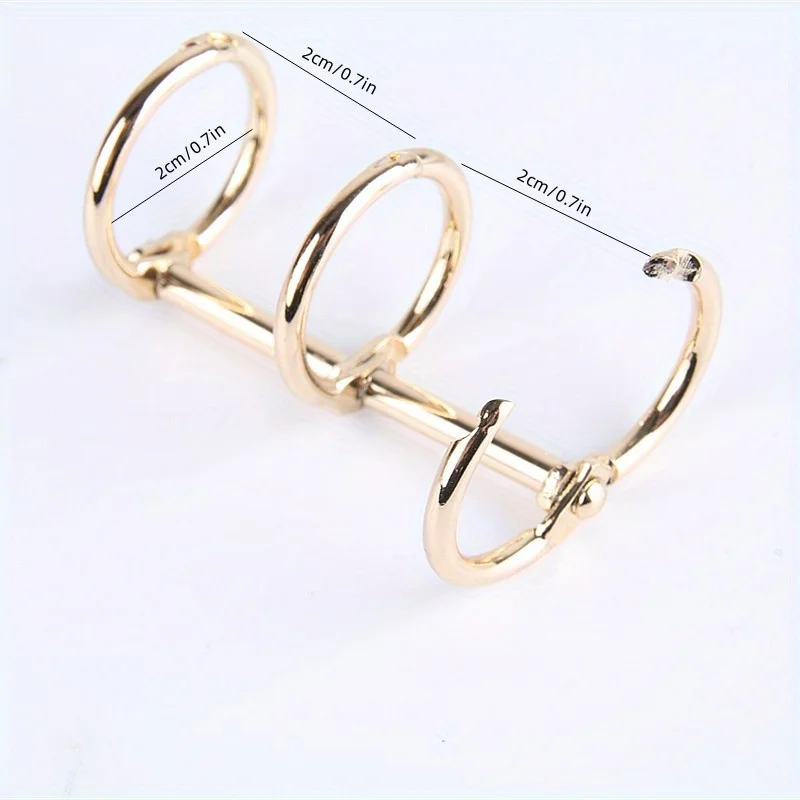 10pcs Metal Loose Leaf Book Binder Rings Calendar Circle 3 Rings For Notebook Album Scrapbook Clips Kawaii Desk Accessories