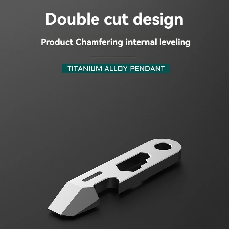 8 인 1 미니 TC4 티타늄 합금 지렛대 병따개, 체중계 EDC 야외 도구, 다기능 캠핑 기어