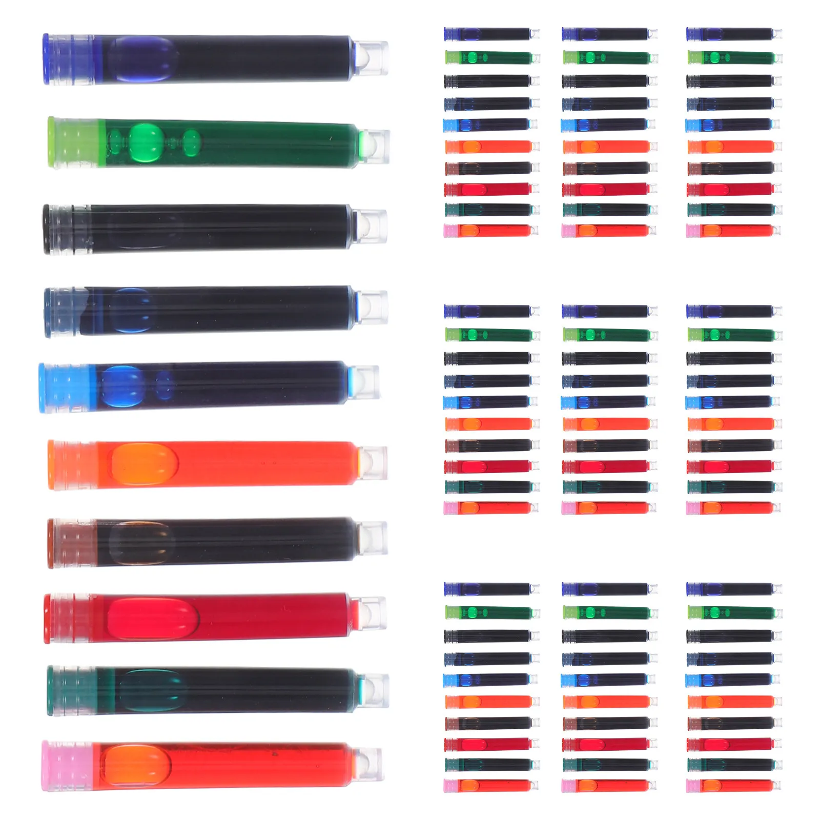 

10 Boxes Fountain Pen Ink Refills Compatible with Most Pens Easy Replace Smooth Writing Ideal for Classroom School Supplies