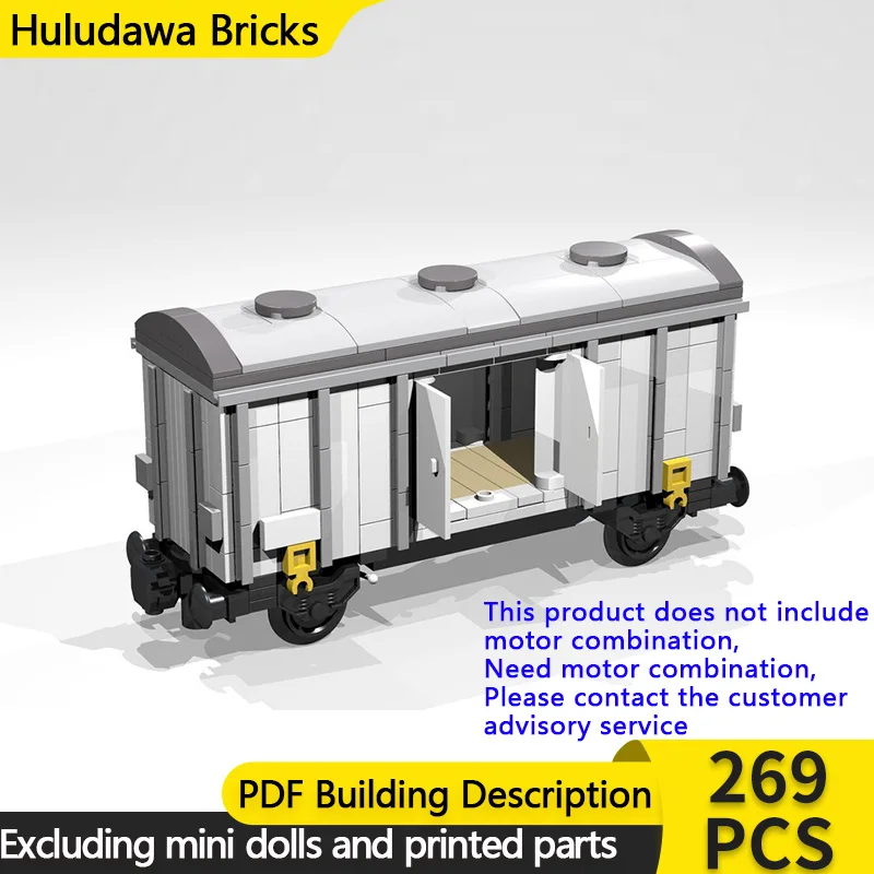 

City Car Model MOC Building Bricks 4-Wheel White Reefer Car Modular Technology Children Holiday Gifts Assemble Toys Suit