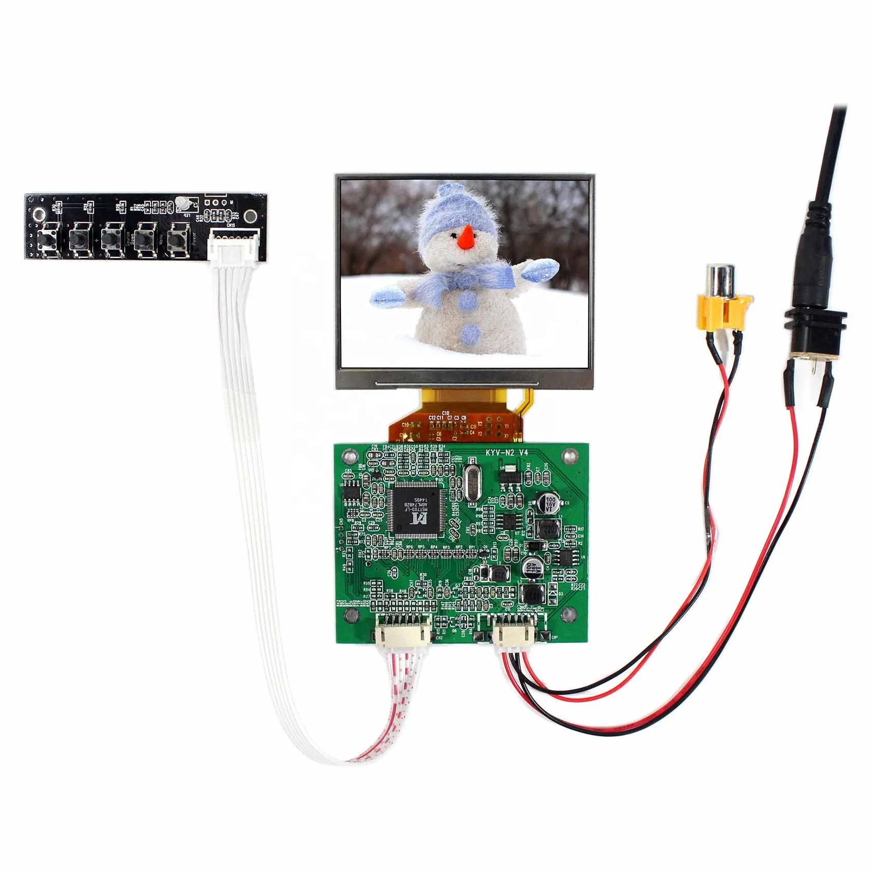 New AV lcd driver board KYV-N2 V4 3.5inch LQ035NC111 320X240 tft custom lcd display panel transparent lcd screen