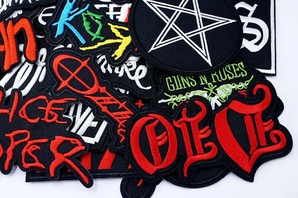 Band ROCK PUNK Stoffaufnäher zum Aufbügeln, Dekoration für Kleidung, Applikationen für Bekleidung, Heavy Metal – Detail 1