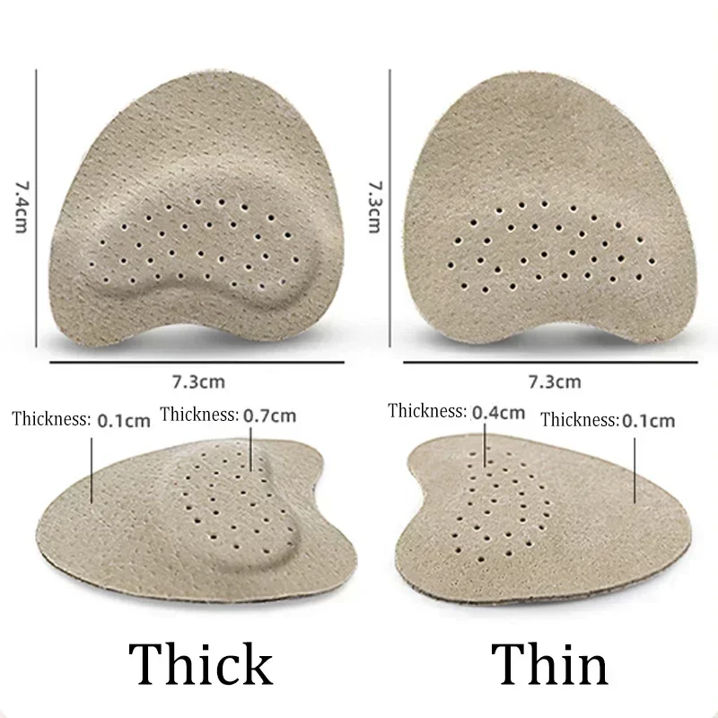 4Pcs Insoles Ladies High Heel Shoe Insole Female Half Pad Reduces Friction Pain Forefoot Pad Anti-skid Foot Care Pads Shoes