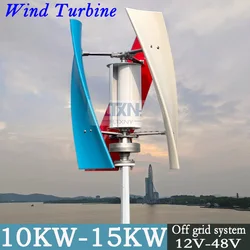 Europe Warehouse 10KW 15KW Wind Power Generator 3 Phase AC 5000W 12V 24V 48V Small Wind Turbine for Home With MPPT Controller