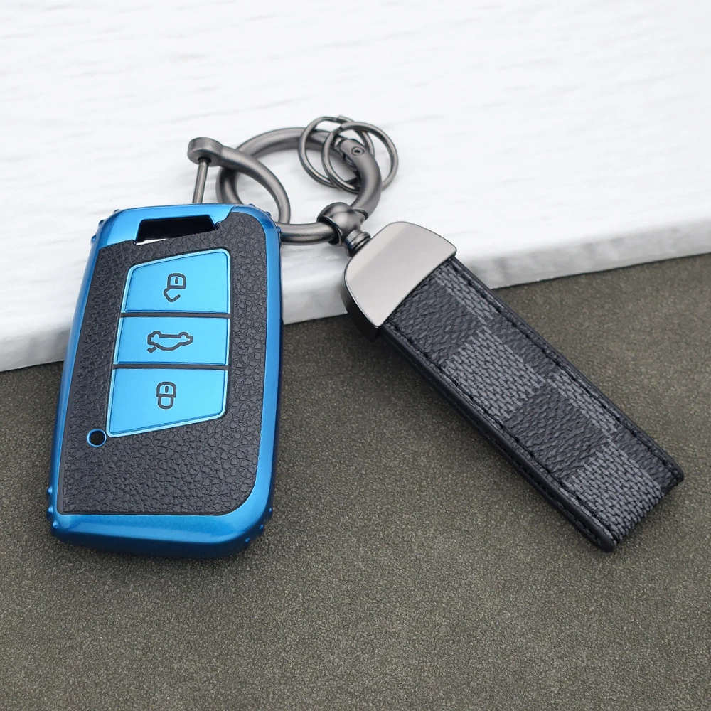 TPU Car Key Cover Case Fob for VW Volkswagen Magotan Magotan GTE Passat B6 B7 B8 CC Arteon for Skoda Fabia Superb A7 Kodiaq view 2