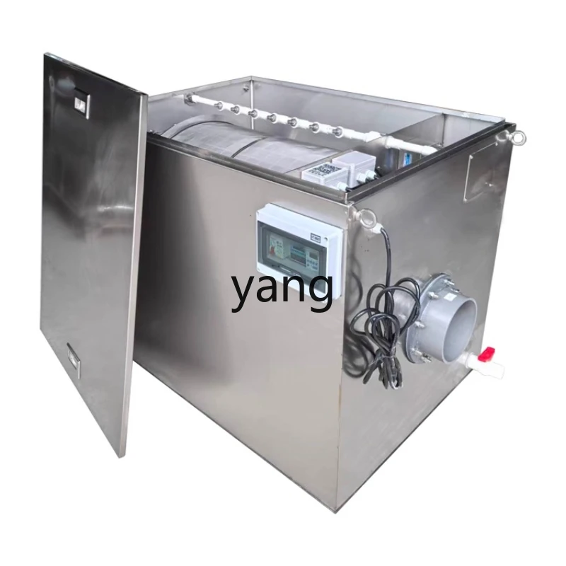 LMM Fish Pond Stainless Steel Rotating Drum Microfilter Automatic Fish Waste Separator External Rotating Drum Filter Aquaculture