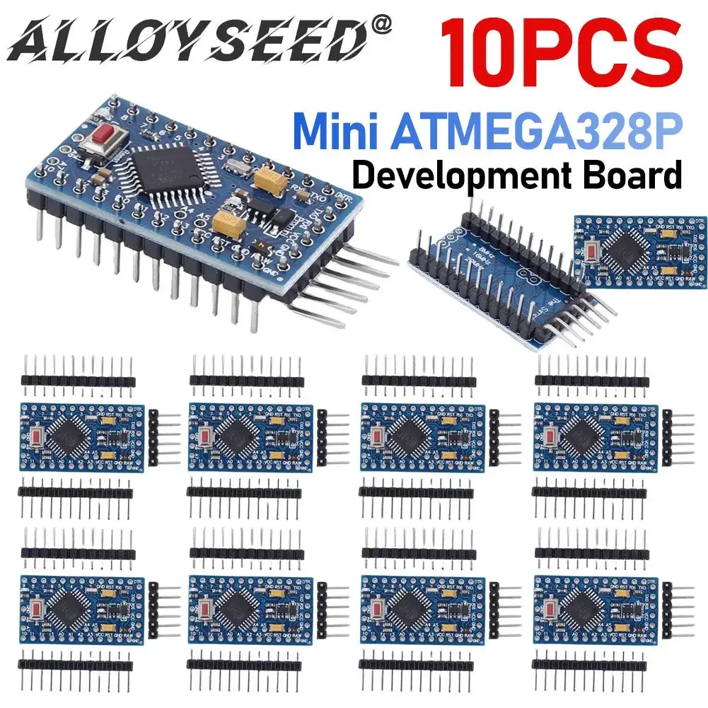 10-1PCS Pro Mini ATMEGA328P ATMEGA328 Module 5V 16MHz Development Board 3.3V 8MHz Electronic Building Block for Arduino