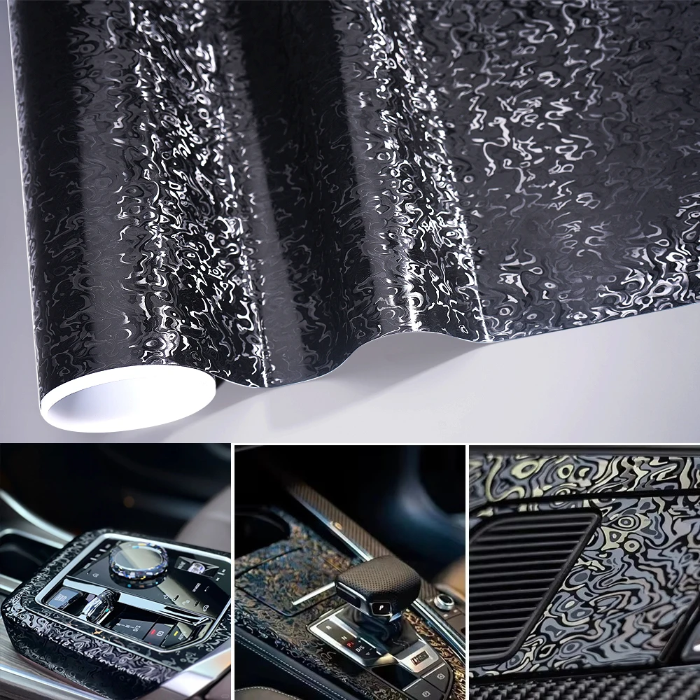 

Premium PET Car Carbon Vinyl Film DIY Waterproof Car Stickers Modified Vinyl Wrap Films Color Change Film for Auto Accessories