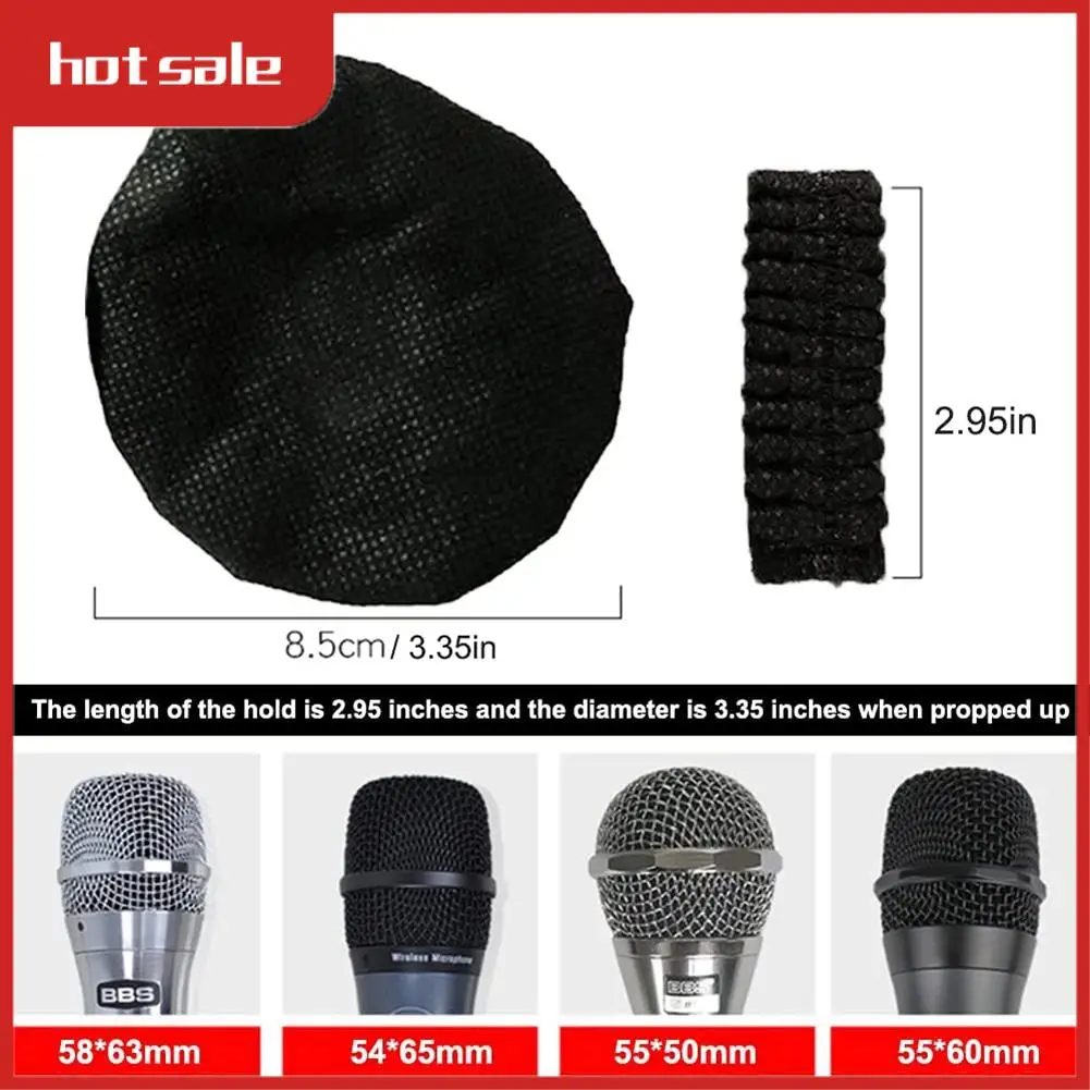 

AC22-200 Pcs Microphone Cover, Non-Woven Handheld Microphone Windscreen,Clean And No-Odor Mic Covers (Black)