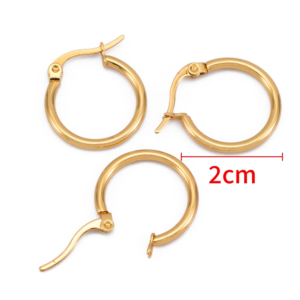 10pcs 20mm Stainless Steel Earrings Open Ear Rings For Jewlery Making DIY Components Accessories image 4