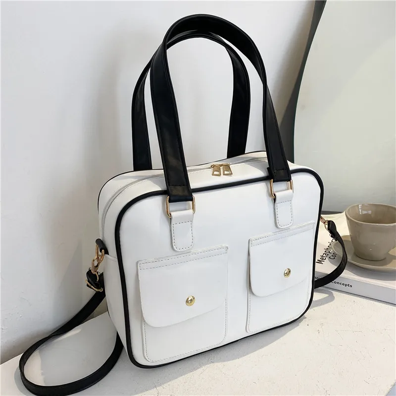 Large Capacity Women\'s Bag New Trendy Fashionable Style Handheld One Shoulder Commuter Bag Collent Student Classroom Bags