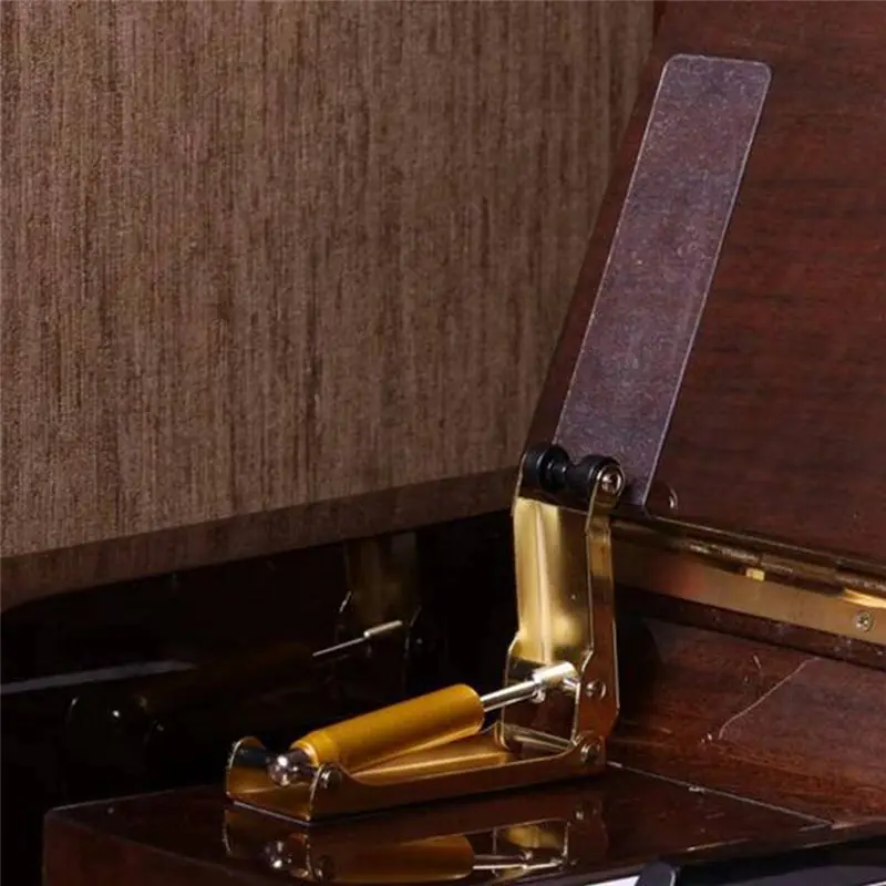 [828 Sale] Alloy Piano Lid Slow Closing Lowering Device Hydraulic Lid Reducer Piano Accessories,Gold