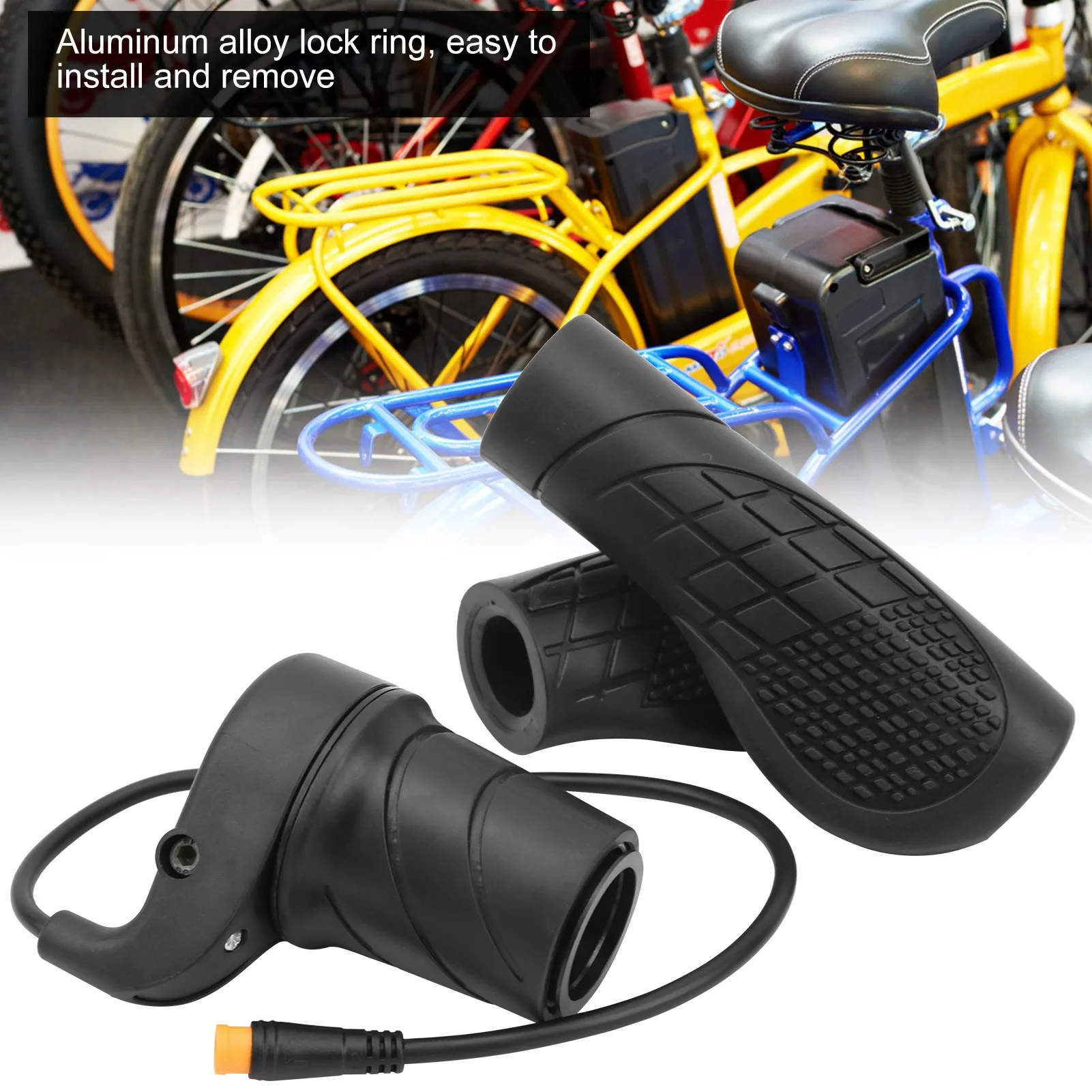 kit-de-conversao-eletrica-para-bicicleta-de-montanha-acelerador-de-meio-giro-conector-a-prova-d'Agua-pecas-de-conversao-para-acelerador-de-meio-giro