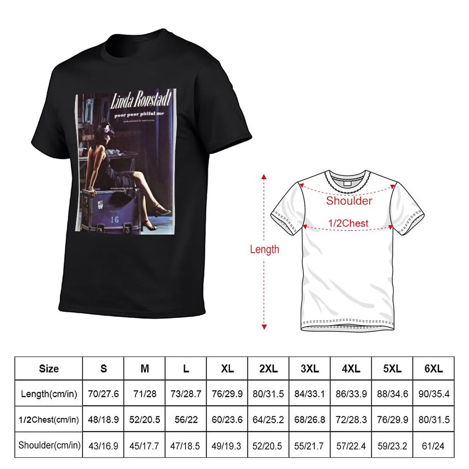 Memories Of Linda Ronstadt Poor Poor Pitiful Me 1977 Simple Dreams Tour T-Shirt summer top summer clothes Men's t shirts image 5