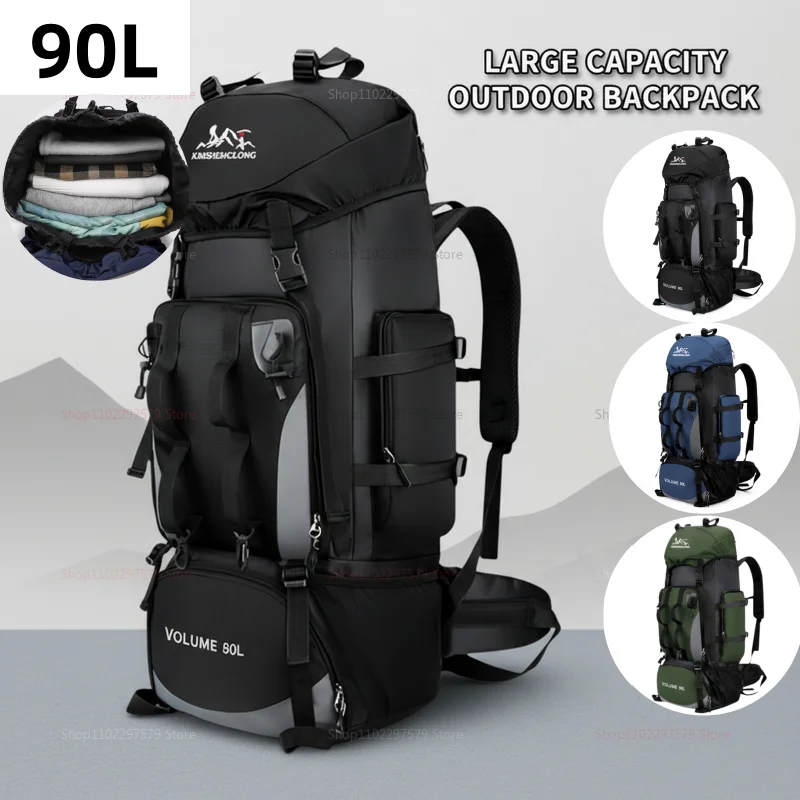 Large 90L Travel Backpack Military Camping Mountaineering Outdoor Backpack Waterproof Durable Adventure Bag for Men Women view 6