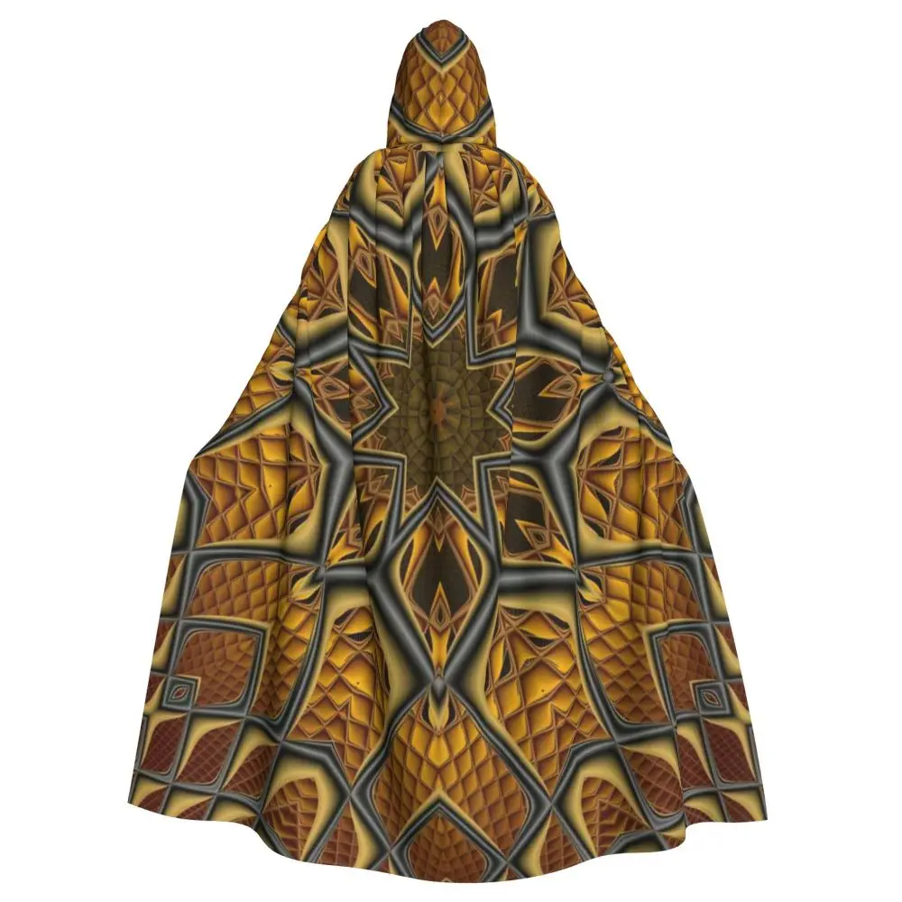 Capa con capucha de Mandala para hombre y mujer, bata larga de brujería para fiesta de Halloween, Cosplay