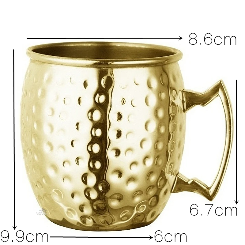 

4pcs 550ml Hammered Copper Plated Moscow Mule Mug Cocktail Beer Coffee Cup Drinkware Tazas Bar Tool