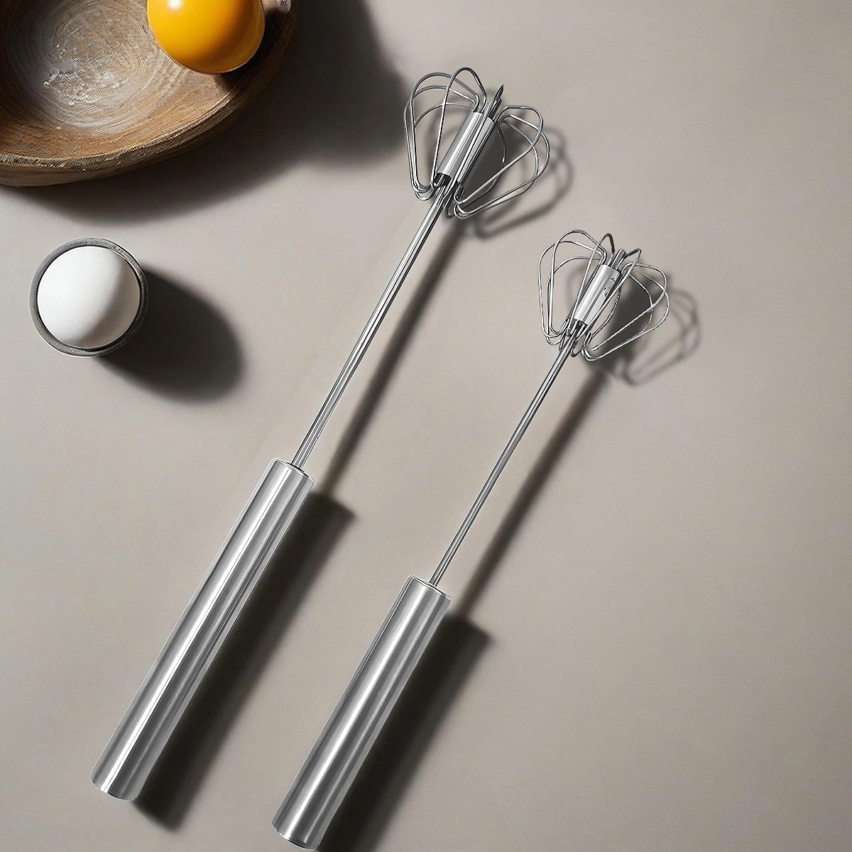 Edelstahl-Eierschläger, multifunktionaler Milchaufschäumer, Handmixer, geeignet zum Mischen, Eier schlagen und Rühren