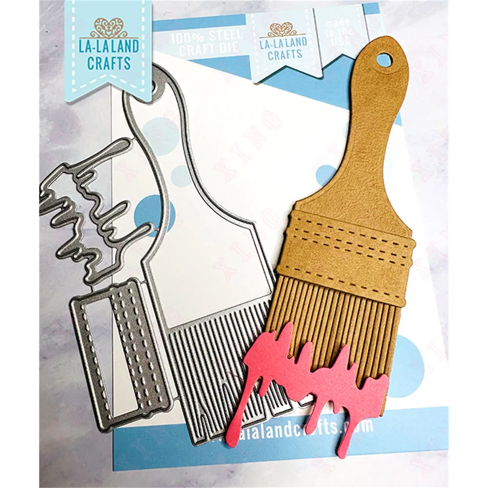 

Paint Brush Die New Metal Cutting Dies 2023 Diy Greeting Card Handmade Craft Molds Scrapbook Diary Decoration Embossing Template