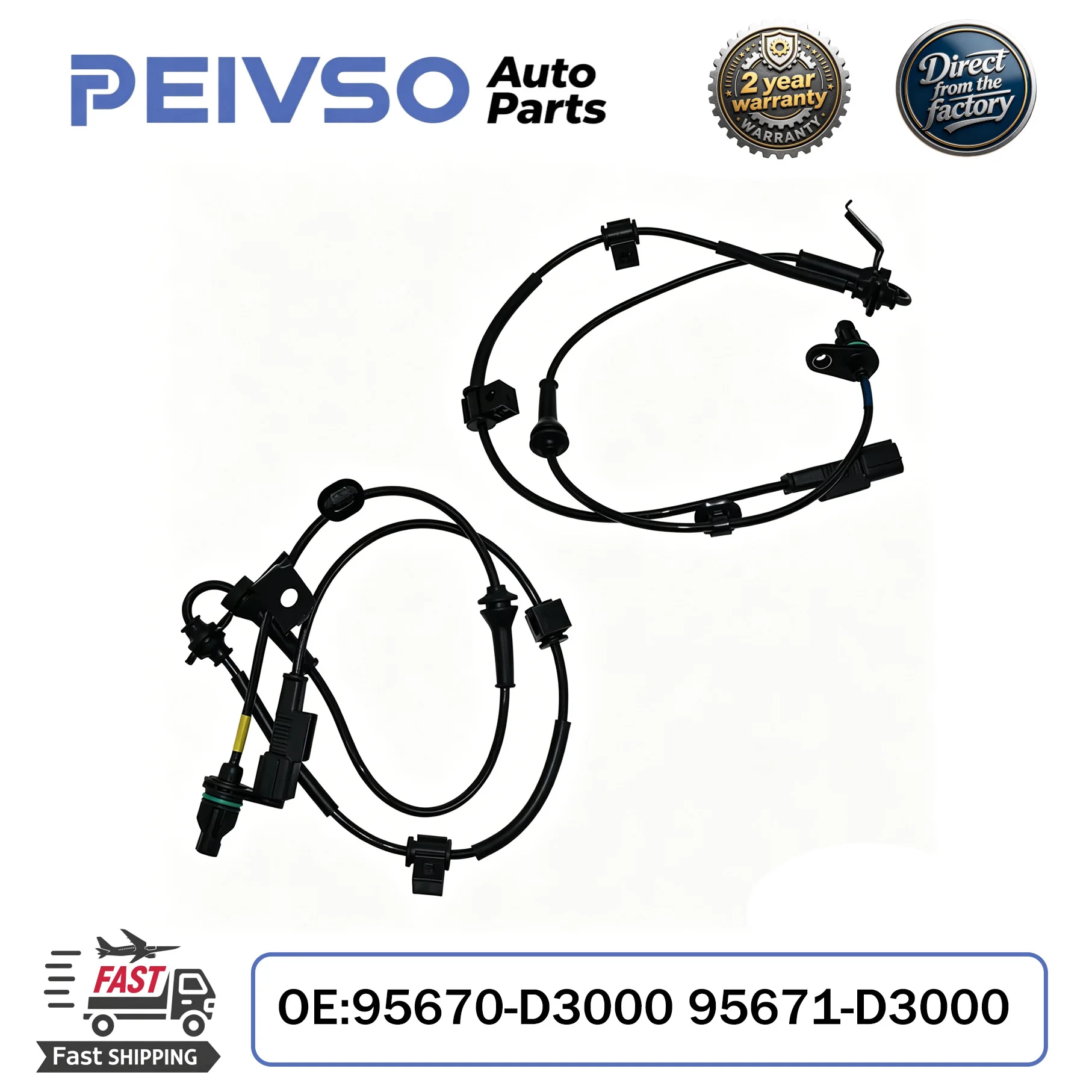 

ABS Wheel Speed Sensor 95670-D3000 95671-D3000 Front LH/RH For Hyundai Tucson 2015-2021 Kia Sportage 2016-2022