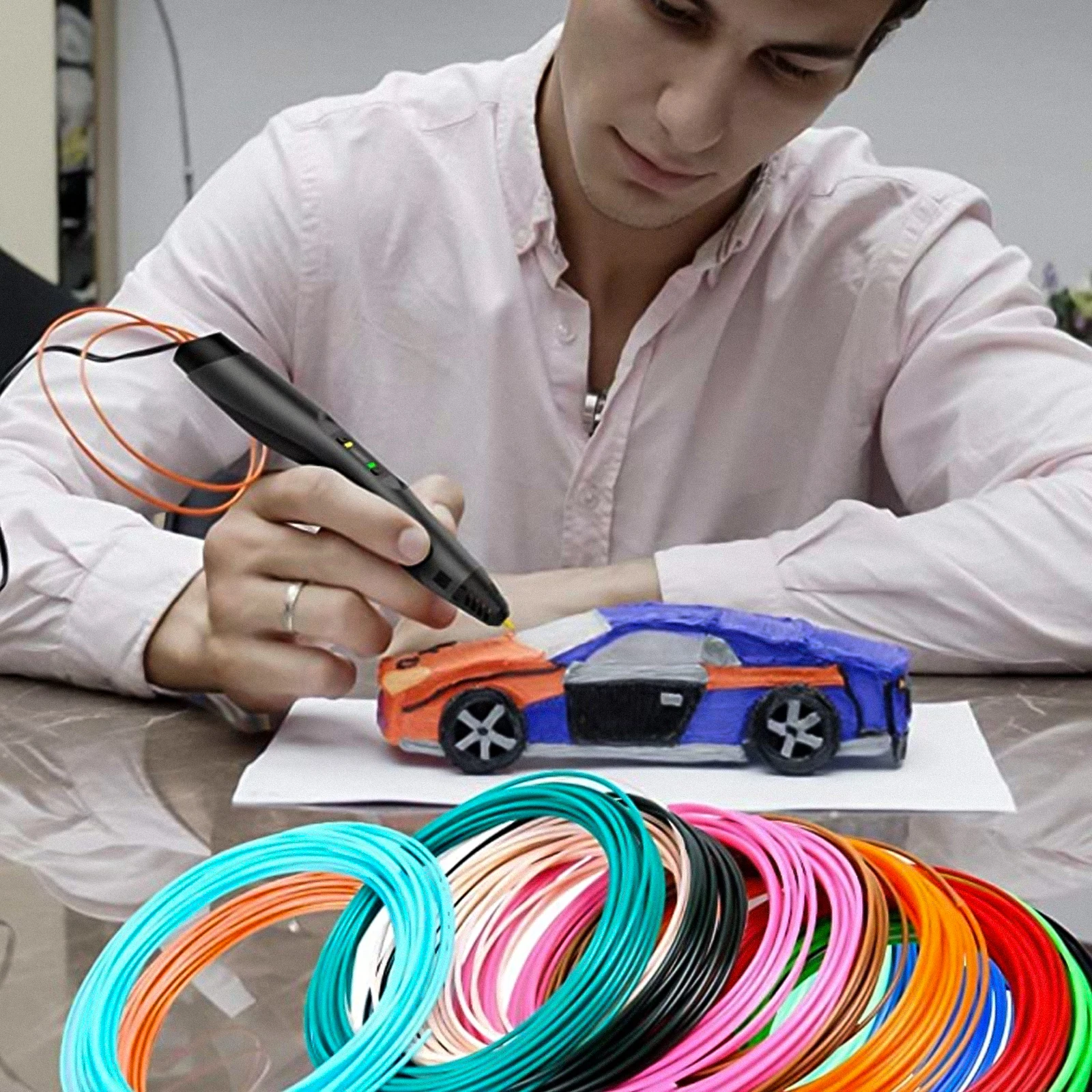 30 قطعة 30 ألوان 5 متر خيوط للطباعة ثلاثية الأبعاد عبوات أقلام صلابة عالية صفر فقاعات السلس لامعة يطبع لوازم الطباعة ثلاثية الأبعاد #3