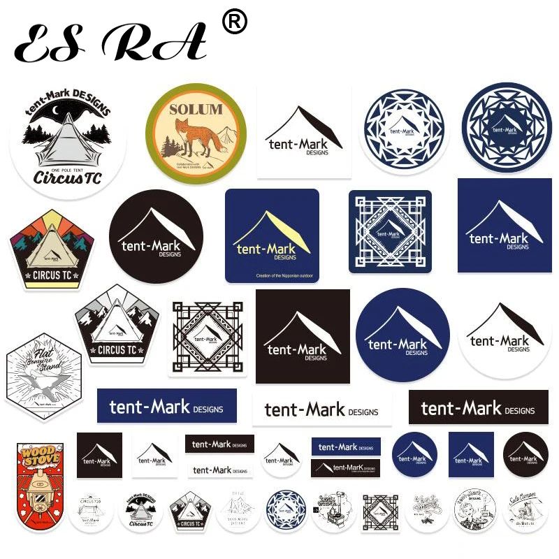 40 Pcs/Set Laptop Stickers Decals Outdoor Brand Logo Camping PVC Pegatinas For  Cellphone Car Skateboard Motor Decorate