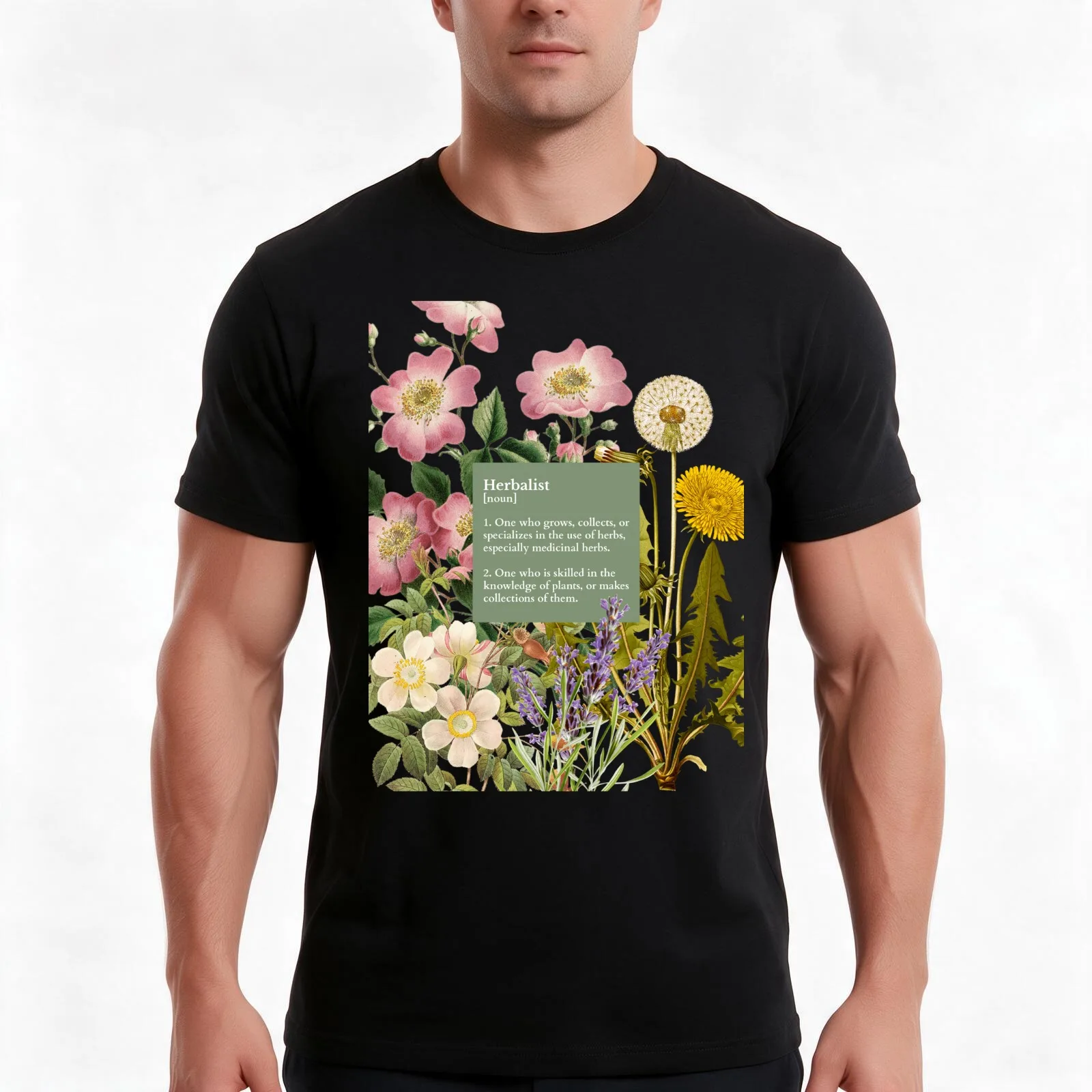 What is an Herbalist? - Sage T-Shirt Summer Casual Cotton Tee Oversized Streetwear Tops Vintage Graphic Print 100% Cotton