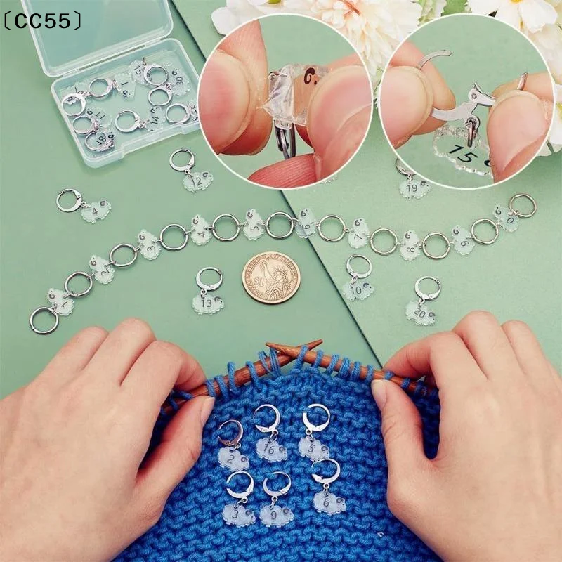 20/30Pcs Sheep Clear Acrylic Crochet Markers For Knitting Weaving Sewing Accessories Quilting〔CC55〕